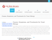 Tablet Screenshot of lifewithallergies.net